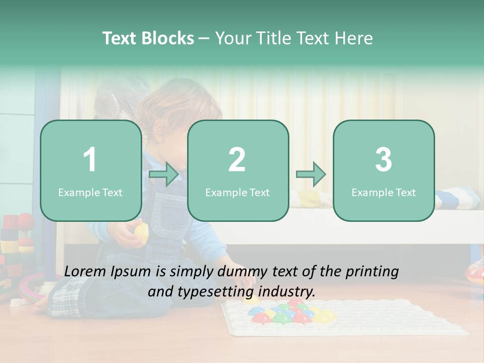 Kid Blue Floor PowerPoint Template