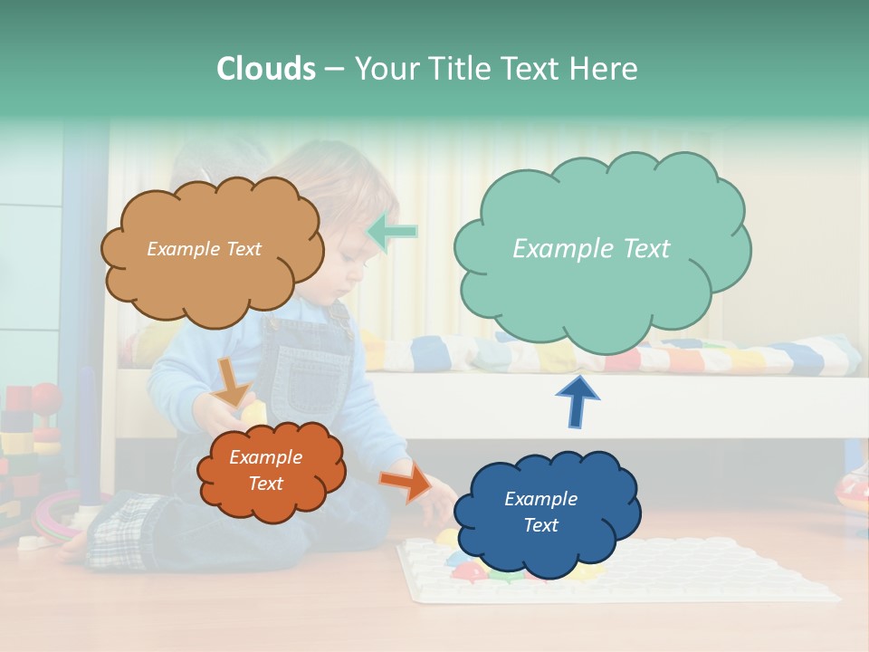 Kid Blue Floor PowerPoint Template