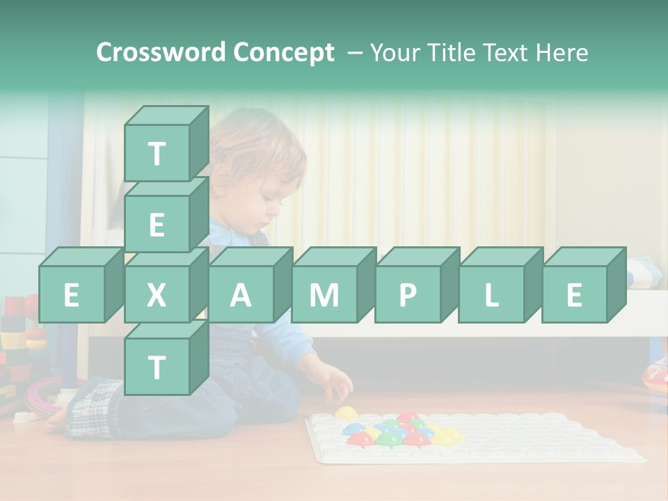 Kid Blue Floor PowerPoint Template