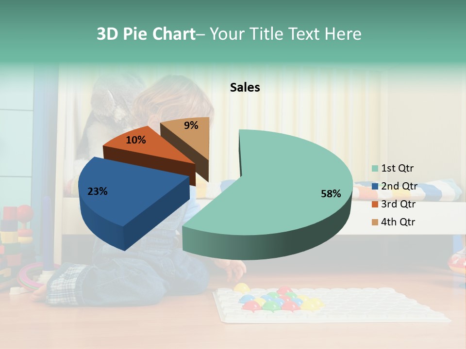 Kid Blue Floor PowerPoint Template