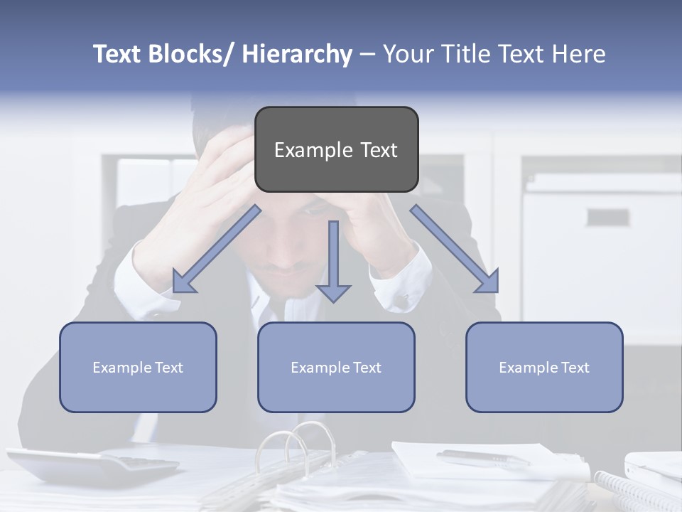 Person Office Headache PowerPoint Template