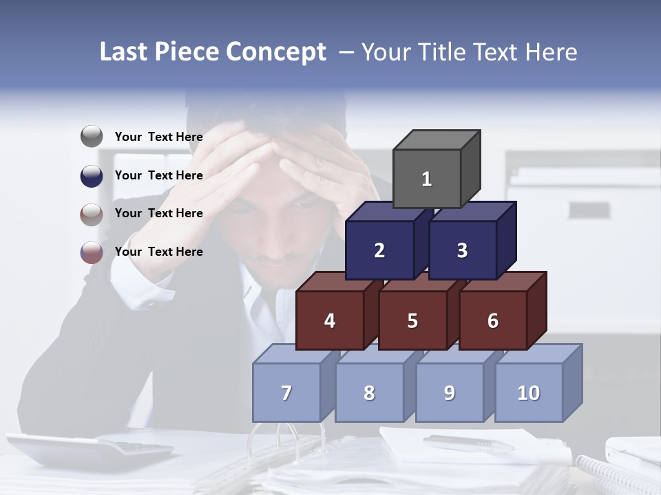 Person Office Headache PowerPoint Template
