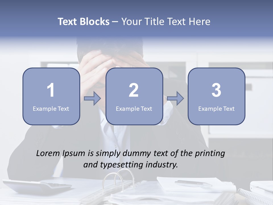 Person Office Headache PowerPoint Template