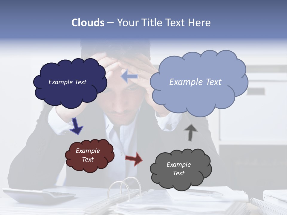 Person Office Headache PowerPoint Template