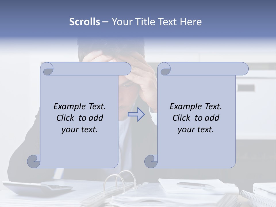Person Office Headache PowerPoint Template