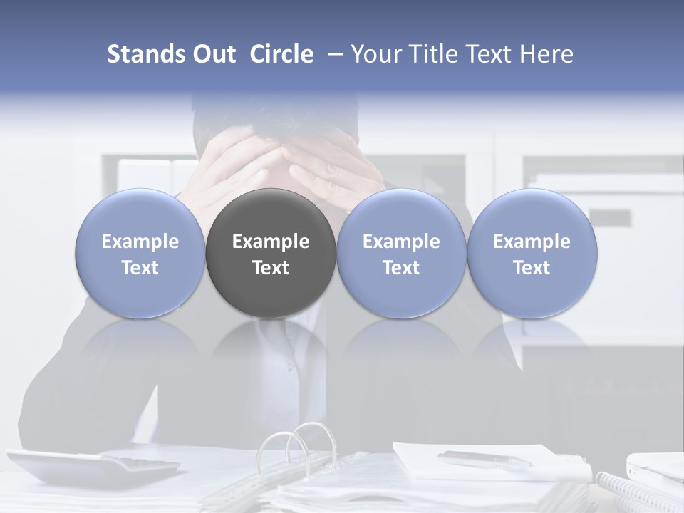 Person Office Headache PowerPoint Template