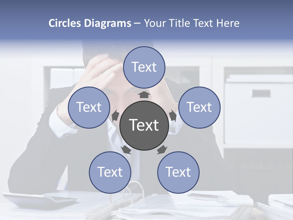 Person Office Headache PowerPoint Template