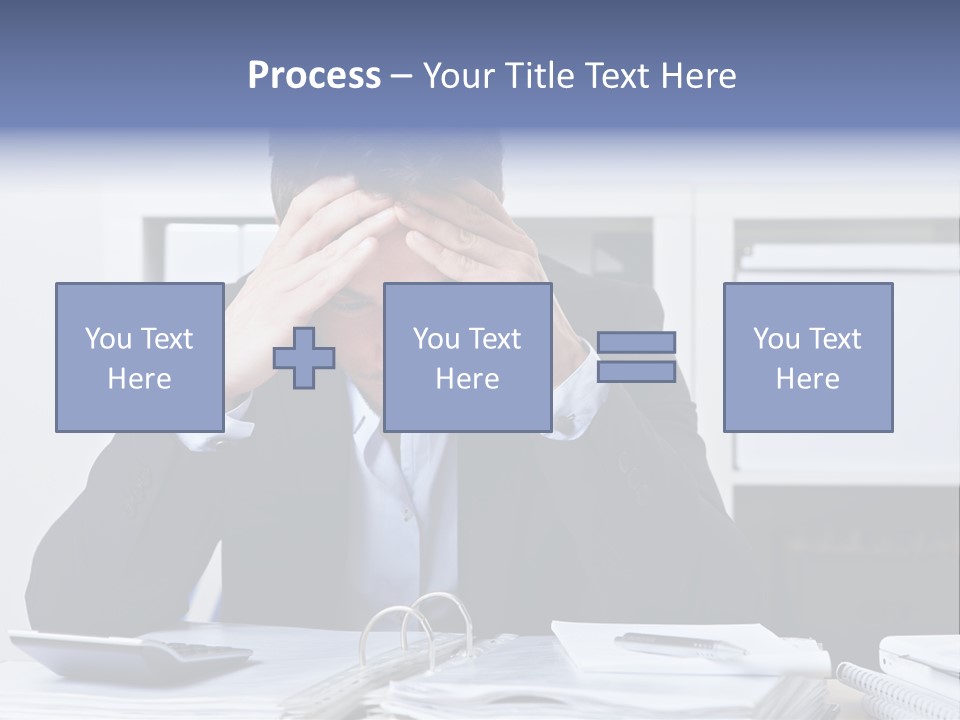 Person Office Headache PowerPoint Template