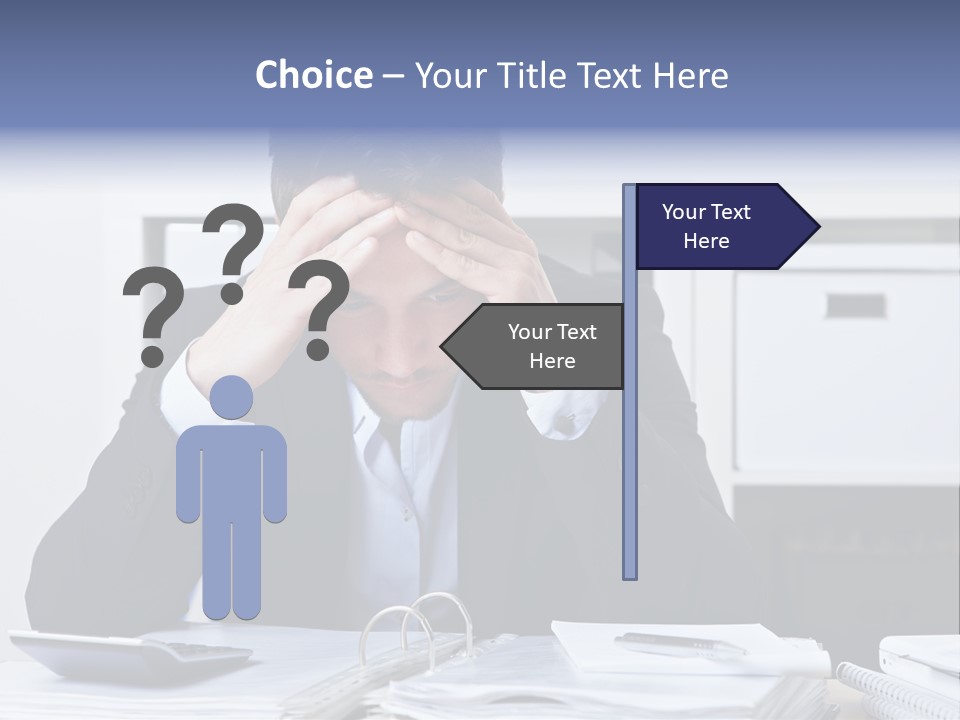 Person Office Headache PowerPoint Template