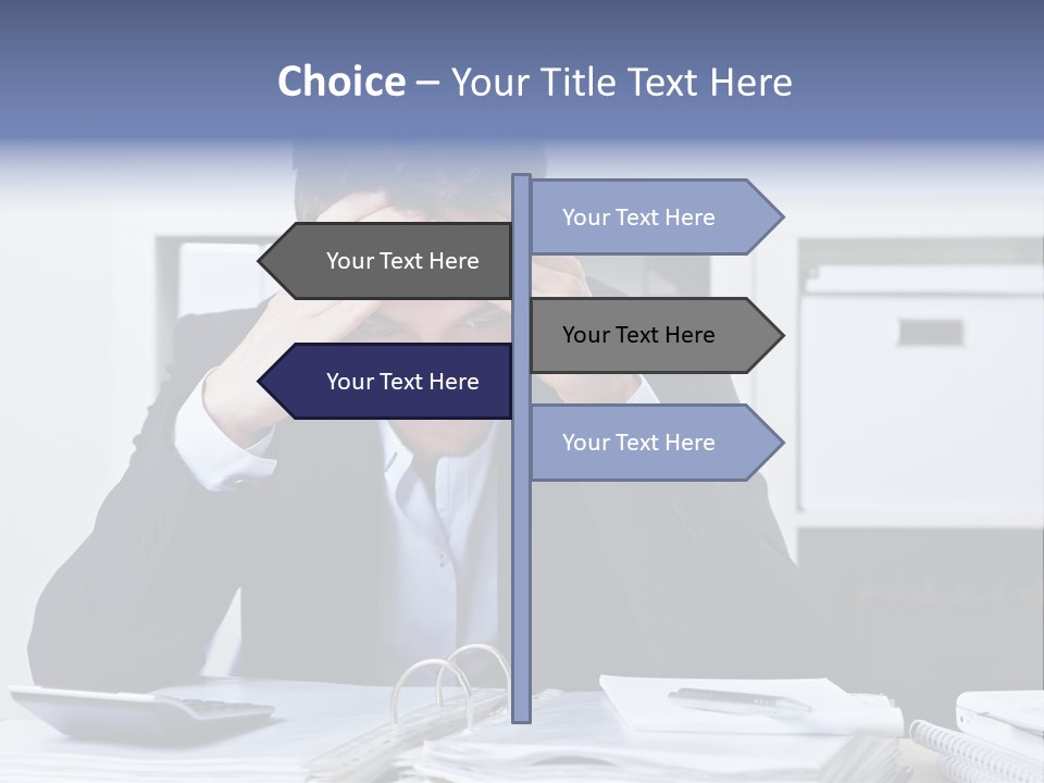 Person Office Headache PowerPoint Template
