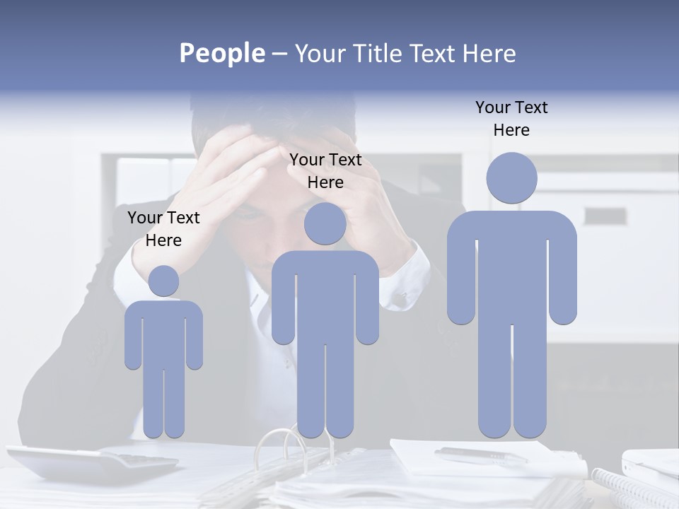 Person Office Headache PowerPoint Template
