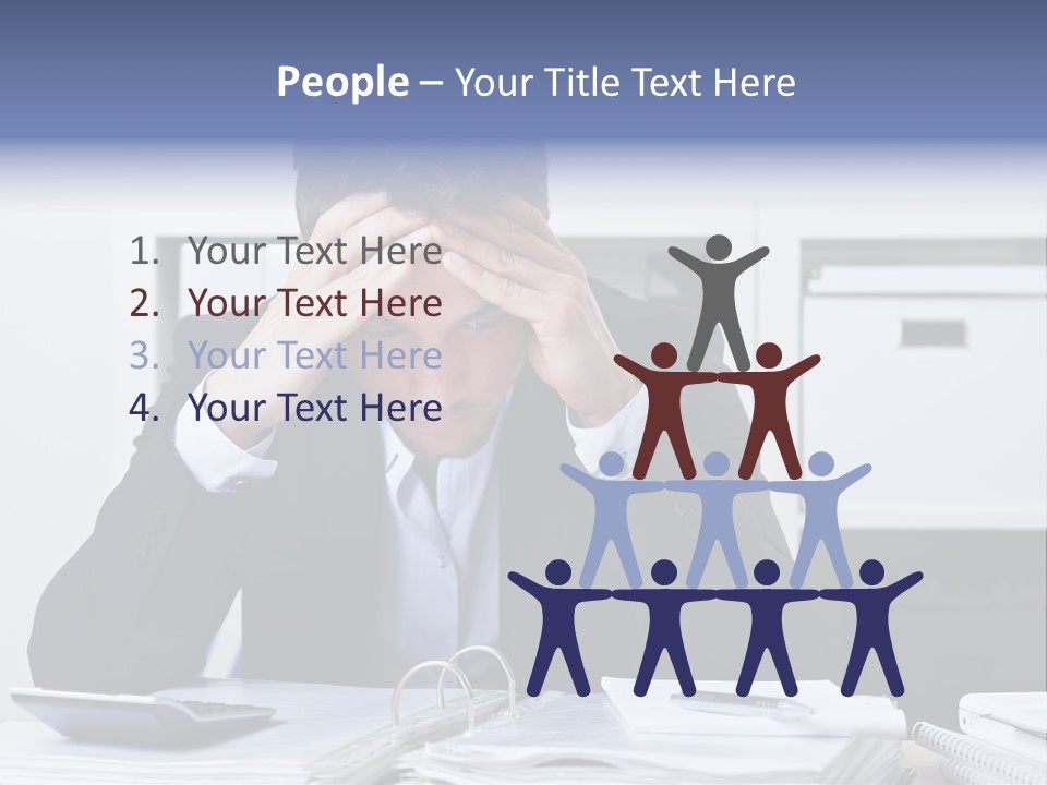 Person Office Headache PowerPoint Template