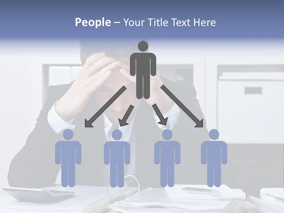 Person Office Headache PowerPoint Template