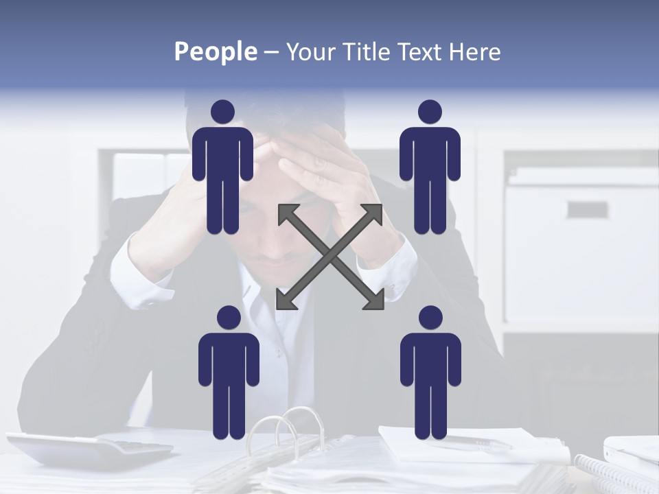 Person Office Headache PowerPoint Template