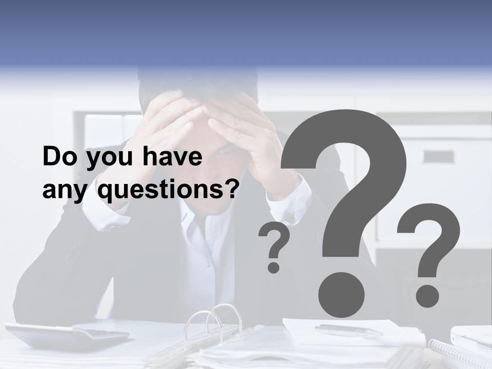 Person Office Headache PowerPoint Template