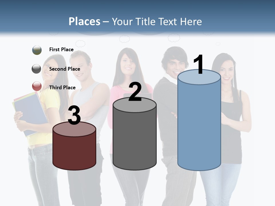 Cartoon Copy Studying PowerPoint Template