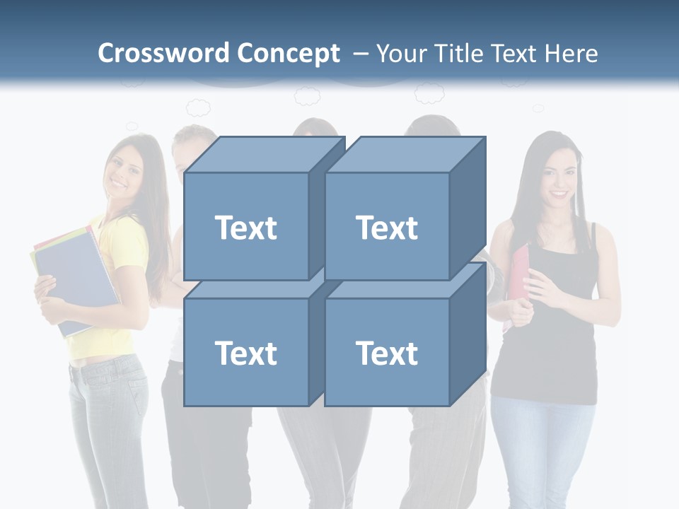 Cartoon Copy Studying PowerPoint Template