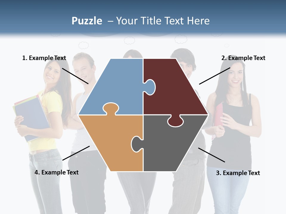 Cartoon Copy Studying PowerPoint Template