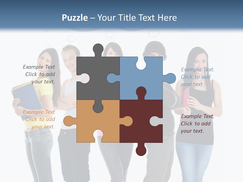 Cartoon Copy Studying PowerPoint Template