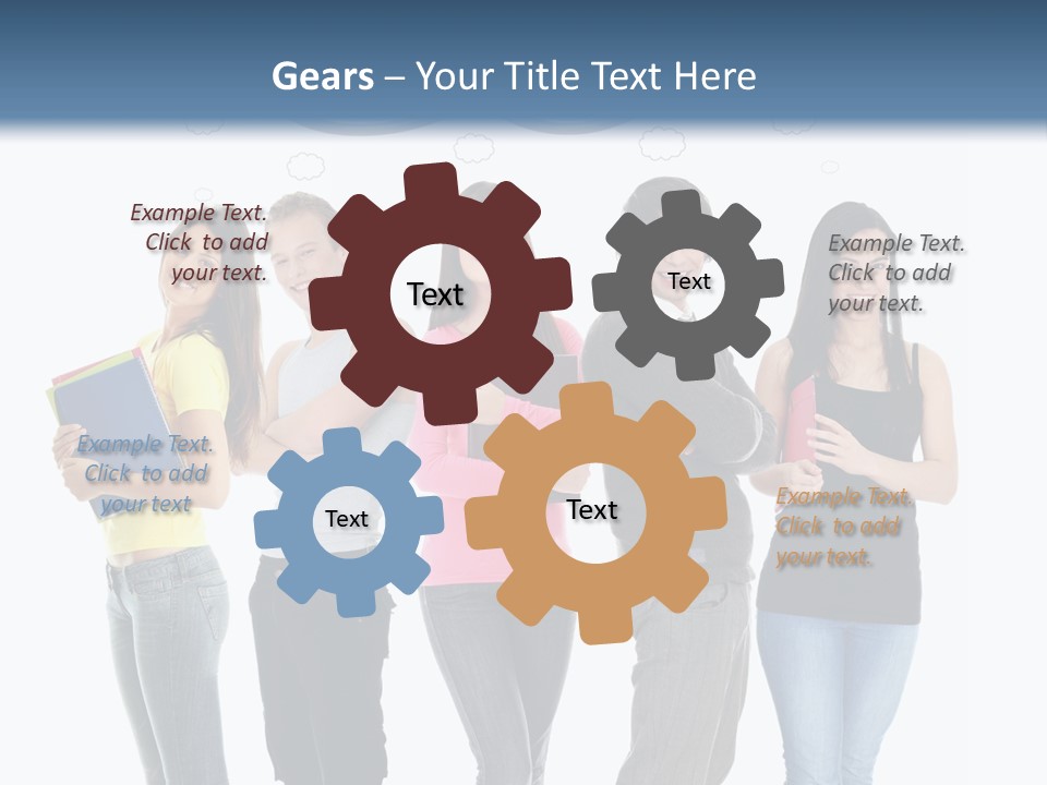 Cartoon Copy Studying PowerPoint Template