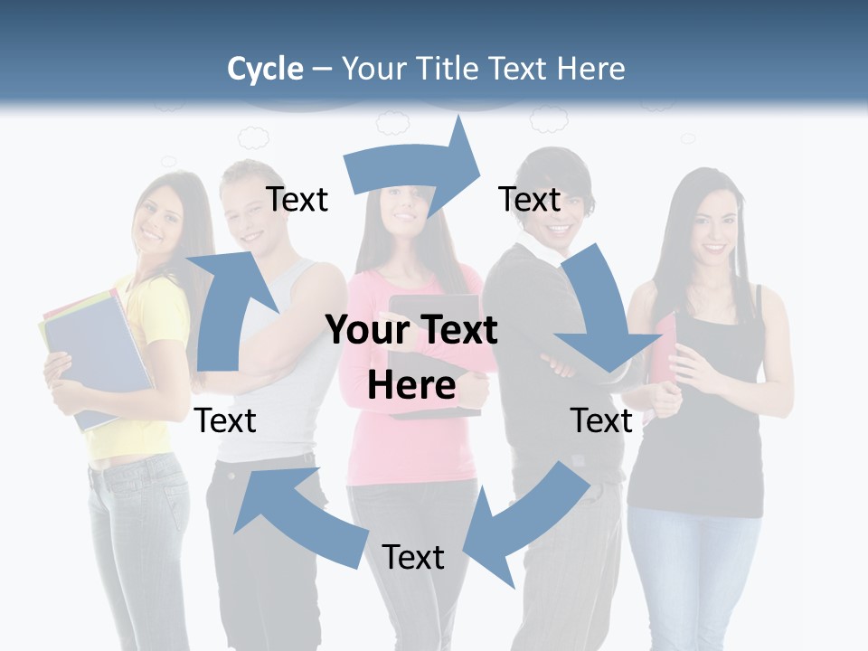 Cartoon Copy Studying PowerPoint Template