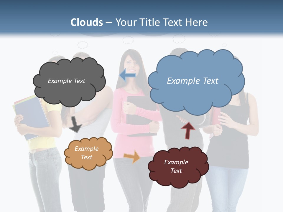 Cartoon Copy Studying PowerPoint Template