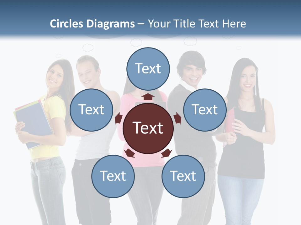 Cartoon Copy Studying PowerPoint Template