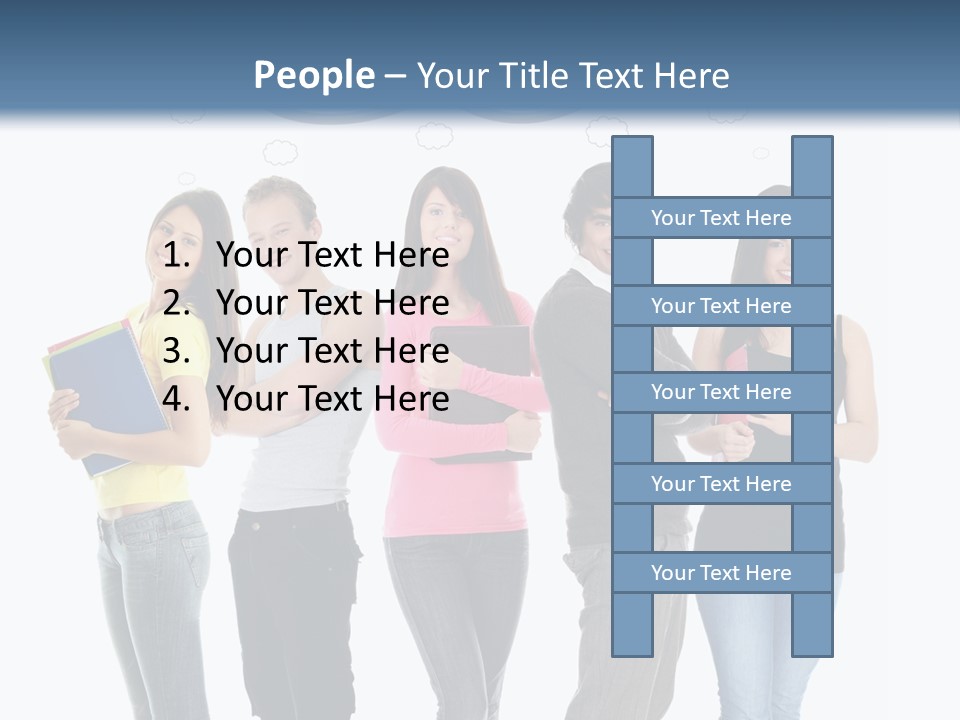 Cartoon Copy Studying PowerPoint Template