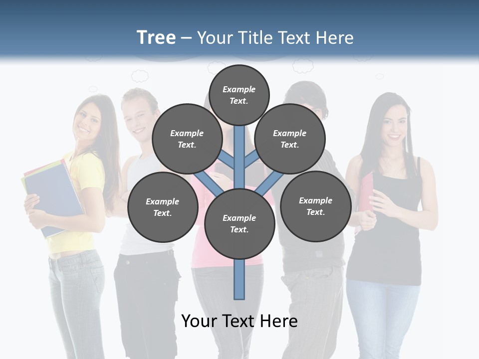 Cartoon Copy Studying PowerPoint Template