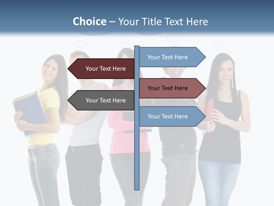 Cartoon Copy Studying PowerPoint Template