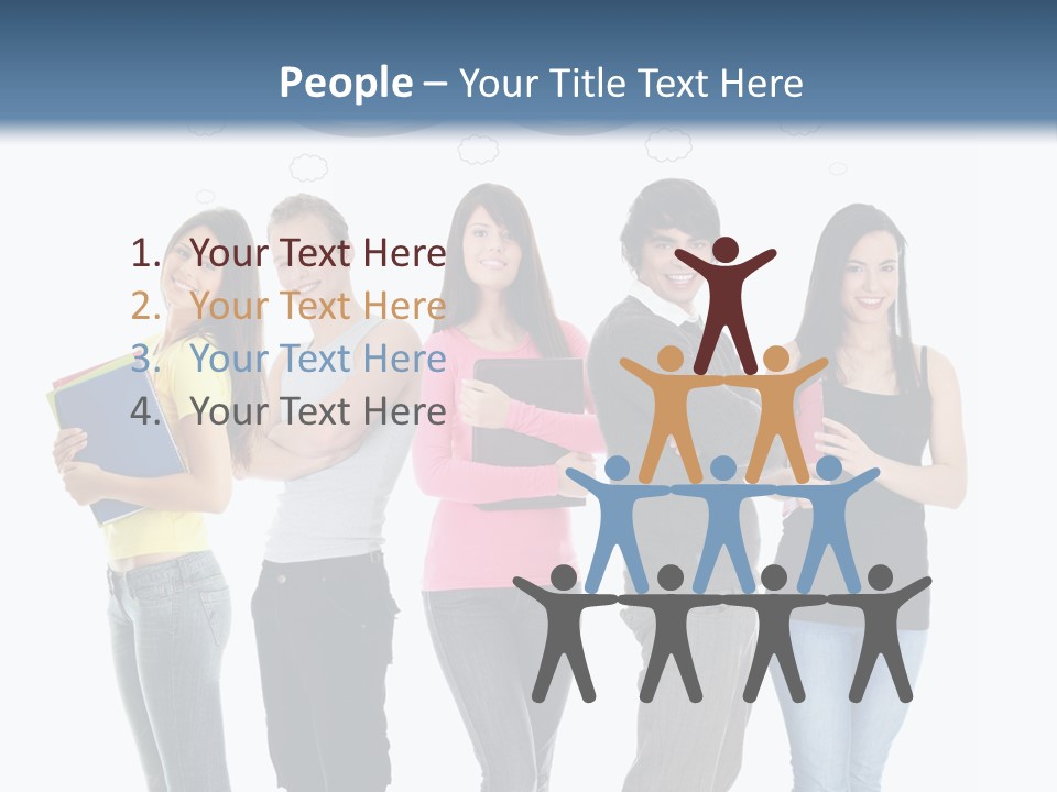 Cartoon Copy Studying PowerPoint Template