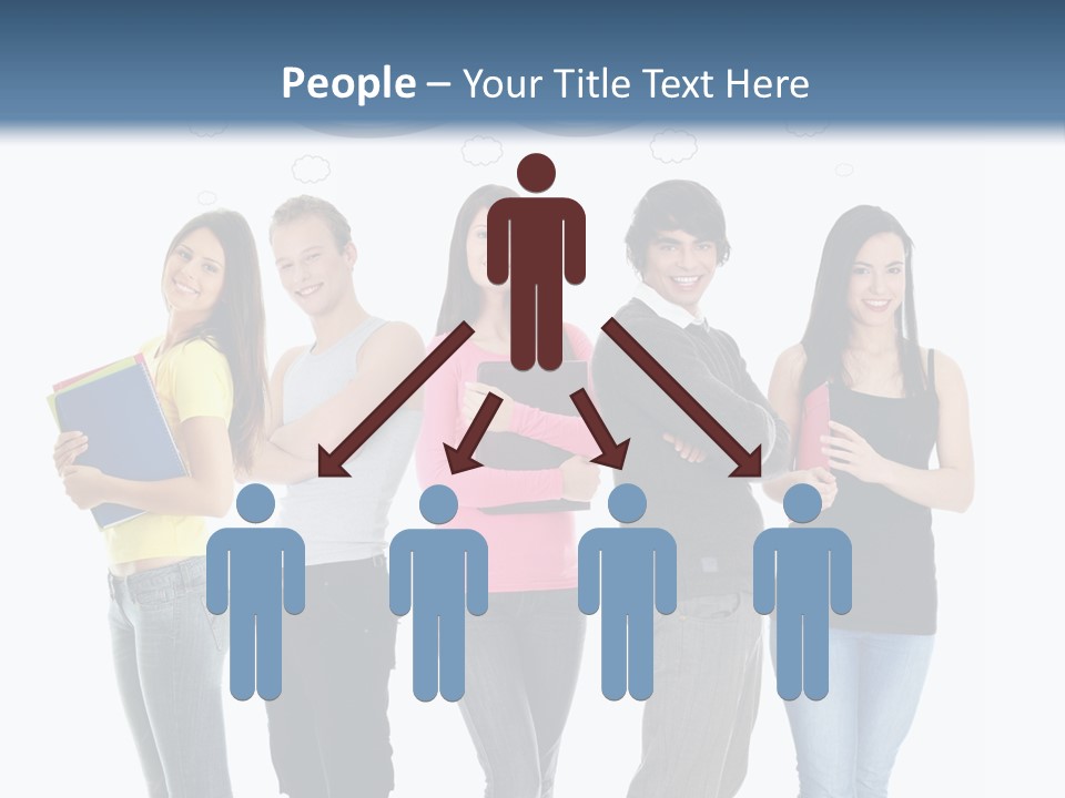 Cartoon Copy Studying PowerPoint Template