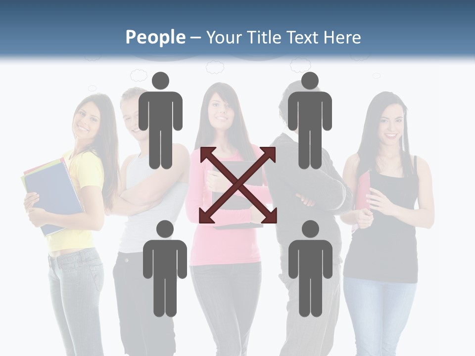 Cartoon Copy Studying PowerPoint Template