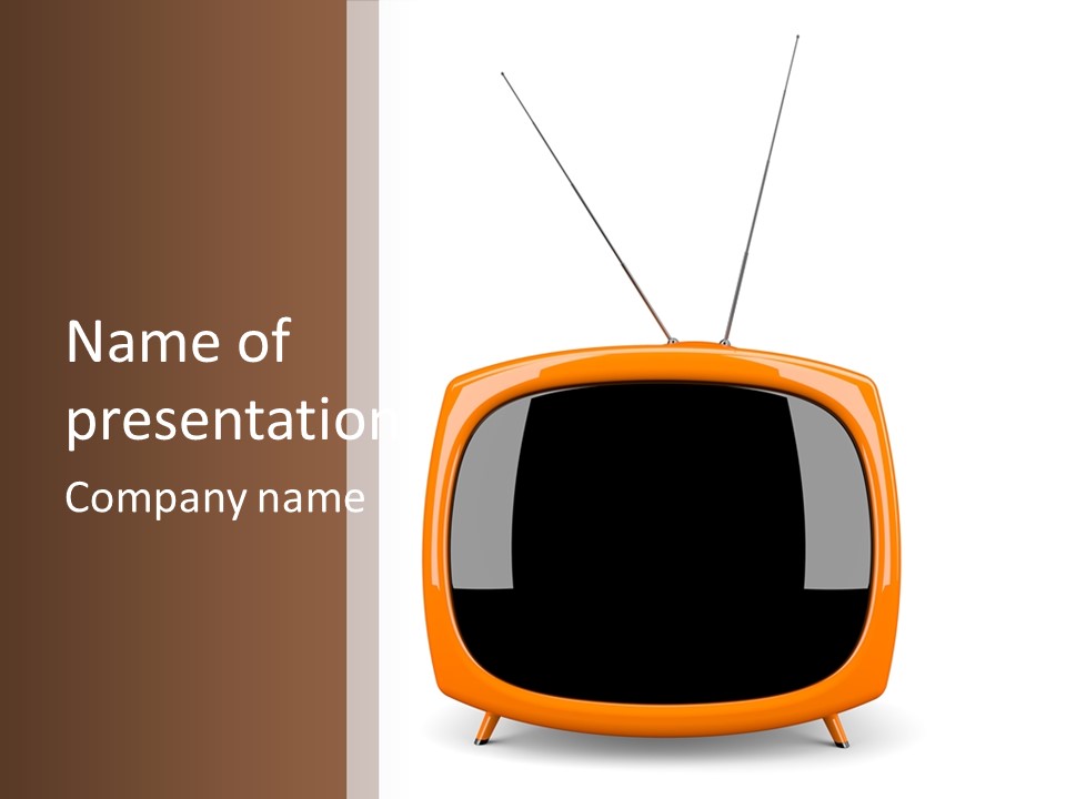 Television Icon Object PowerPoint Template