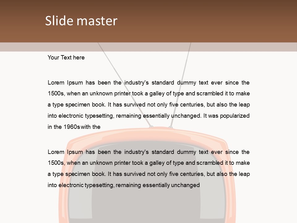 Television Icon Object PowerPoint Template