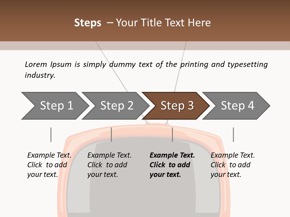 Television Icon Object PowerPoint Template