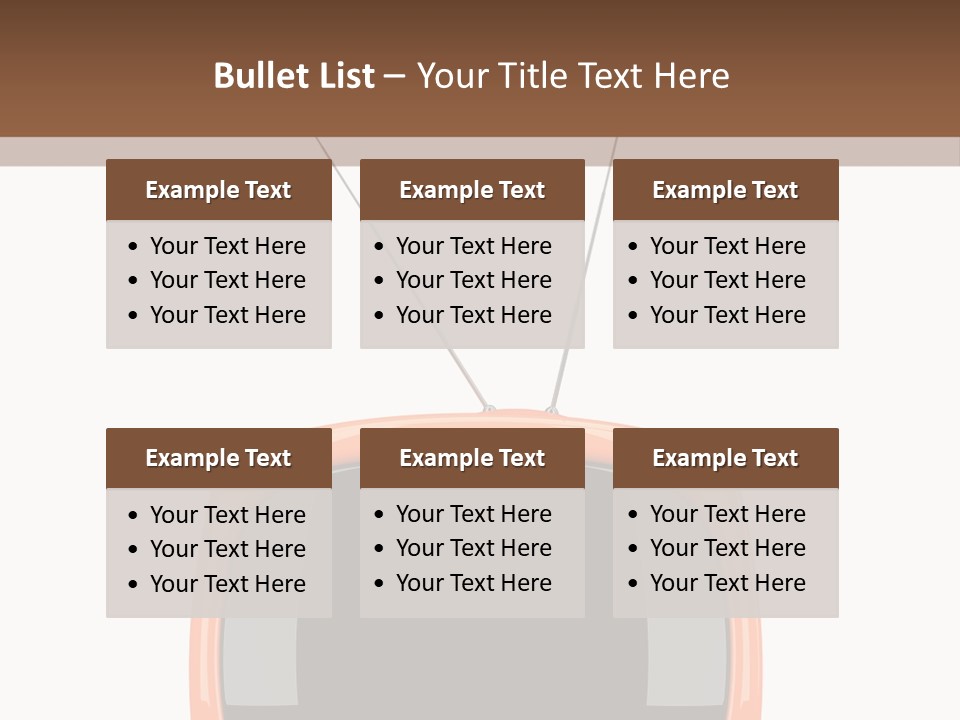 Television Icon Object PowerPoint Template