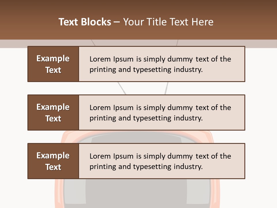 Television Icon Object PowerPoint Template