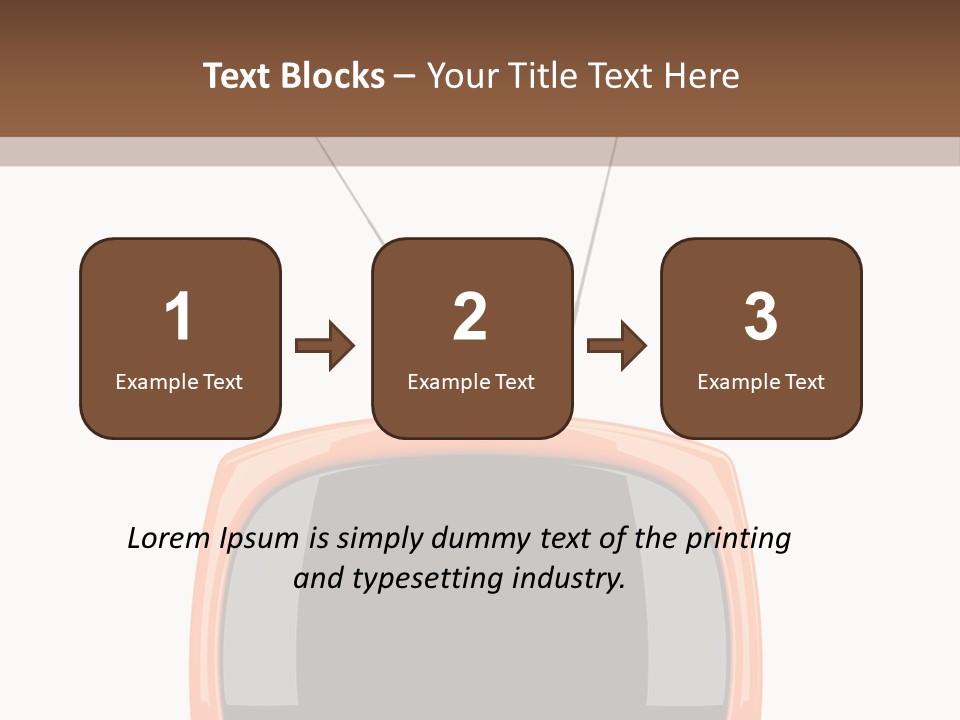 Television Icon Object PowerPoint Template
