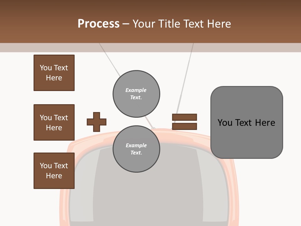 Television Icon Object PowerPoint Template