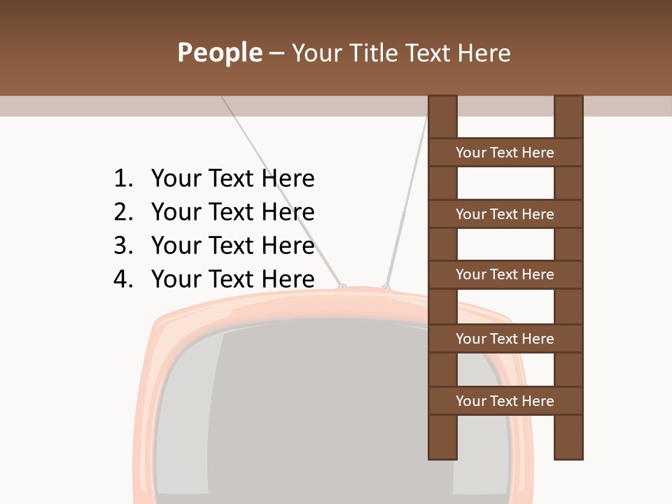Television Icon Object PowerPoint Template