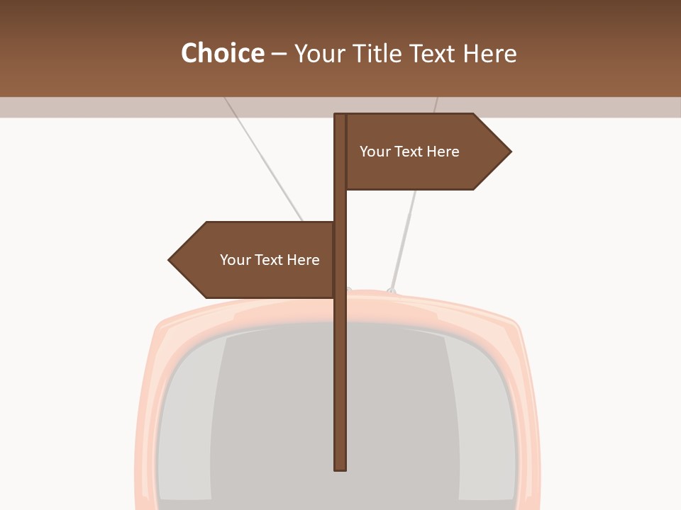 Television Icon Object PowerPoint Template