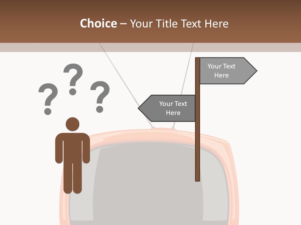 Television Icon Object PowerPoint Template