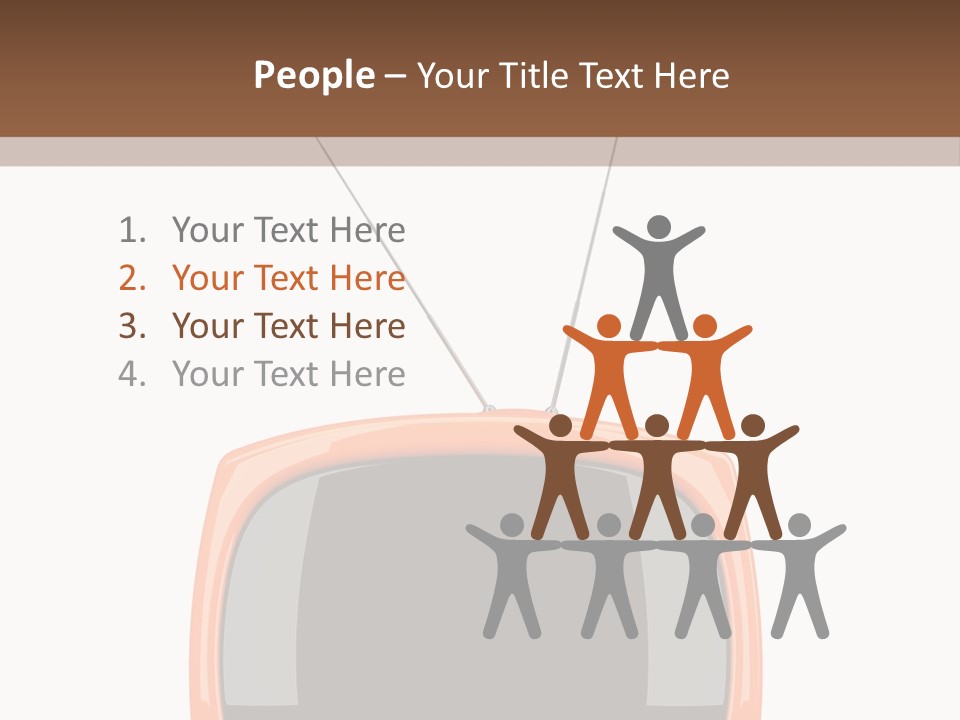 Television Icon Object PowerPoint Template