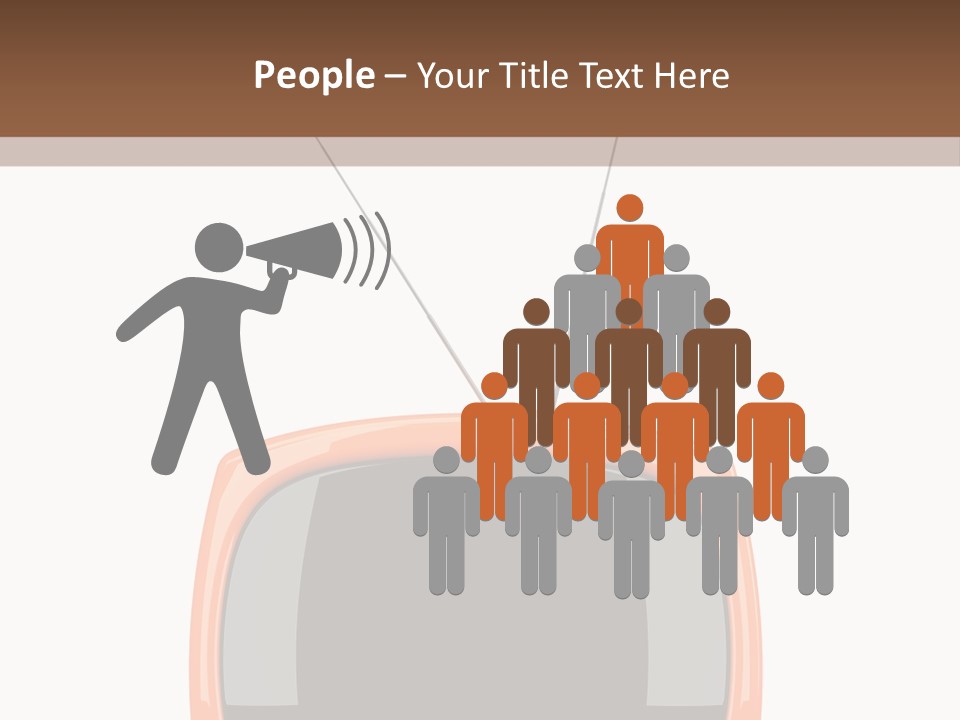 Television Icon Object PowerPoint Template