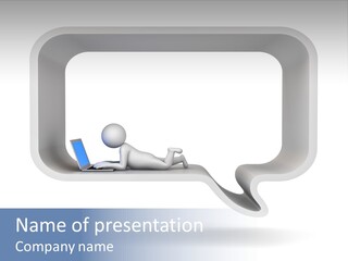 Communication Learning Lie Down PowerPoint Template