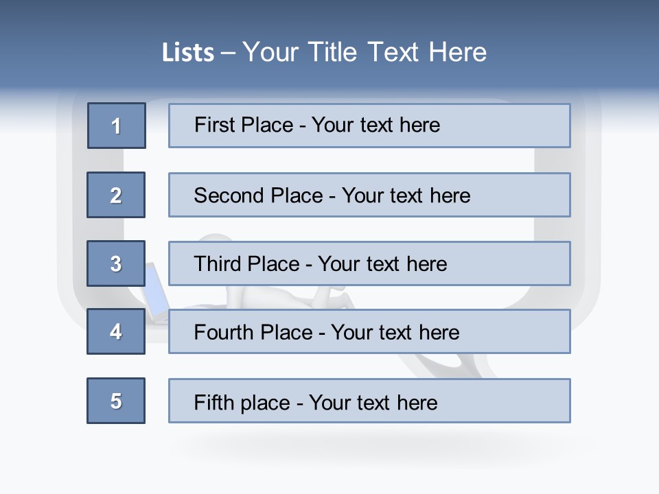Communication Learning Lie Down PowerPoint Template