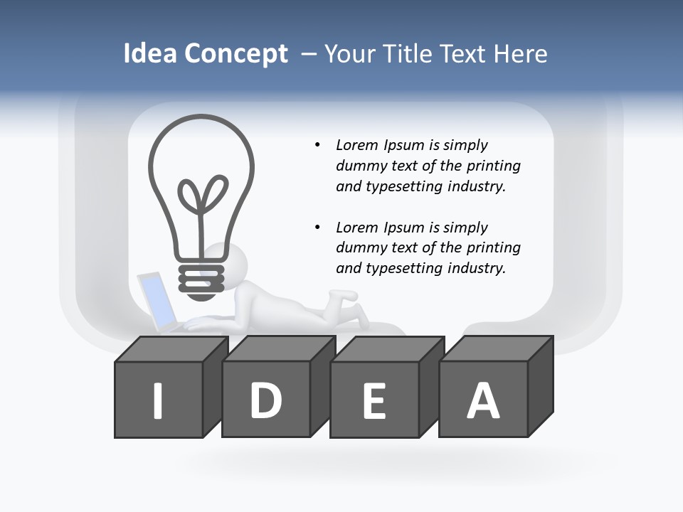 Communication Learning Lie Down PowerPoint Template