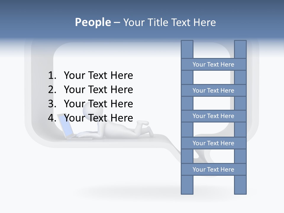 Communication Learning Lie Down PowerPoint Template