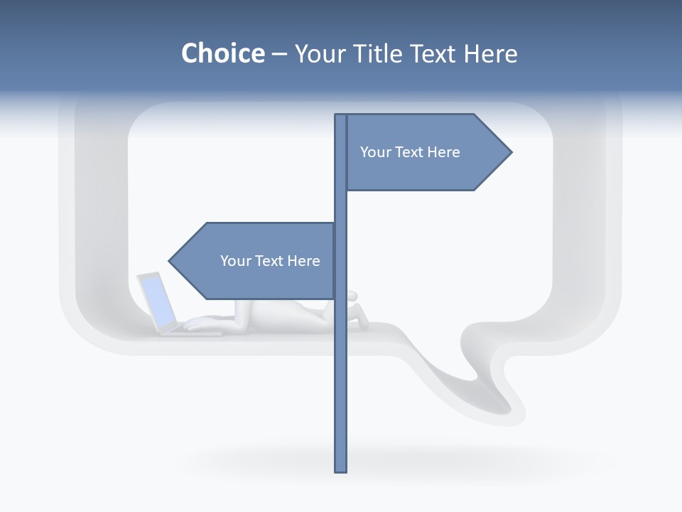 Communication Learning Lie Down PowerPoint Template